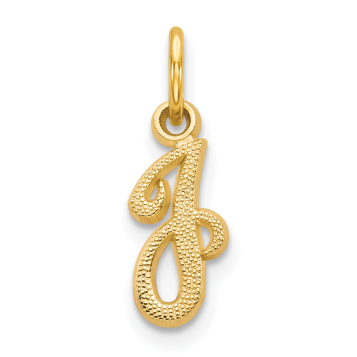 14KY Script Letter J Initial Charm Main image