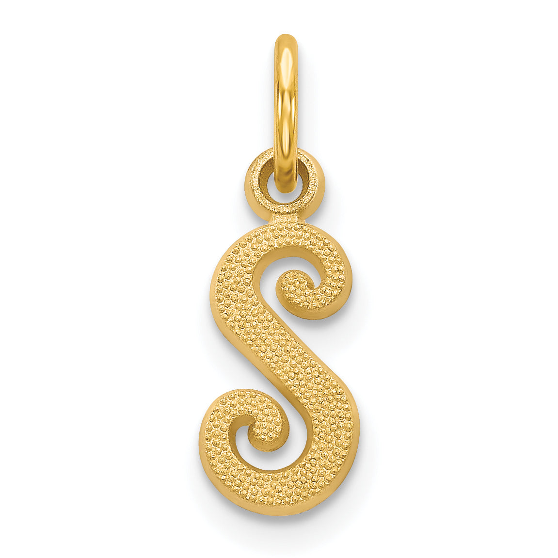 14KY Script Letter S Initial Charm Main image