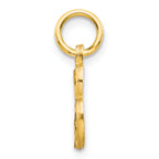 14K Gold Diamond-Cut Letter B Initial Charm, Small and Elegant