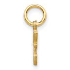 14K Gold Letter C Initial Charm with Diamond-Cut Finish Elegant and Gift Ready