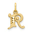 14k Letter R Initial Charm
