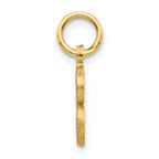 14K Gold Diamond-Cut Letter S Initial Charm Elegant Small Pendant