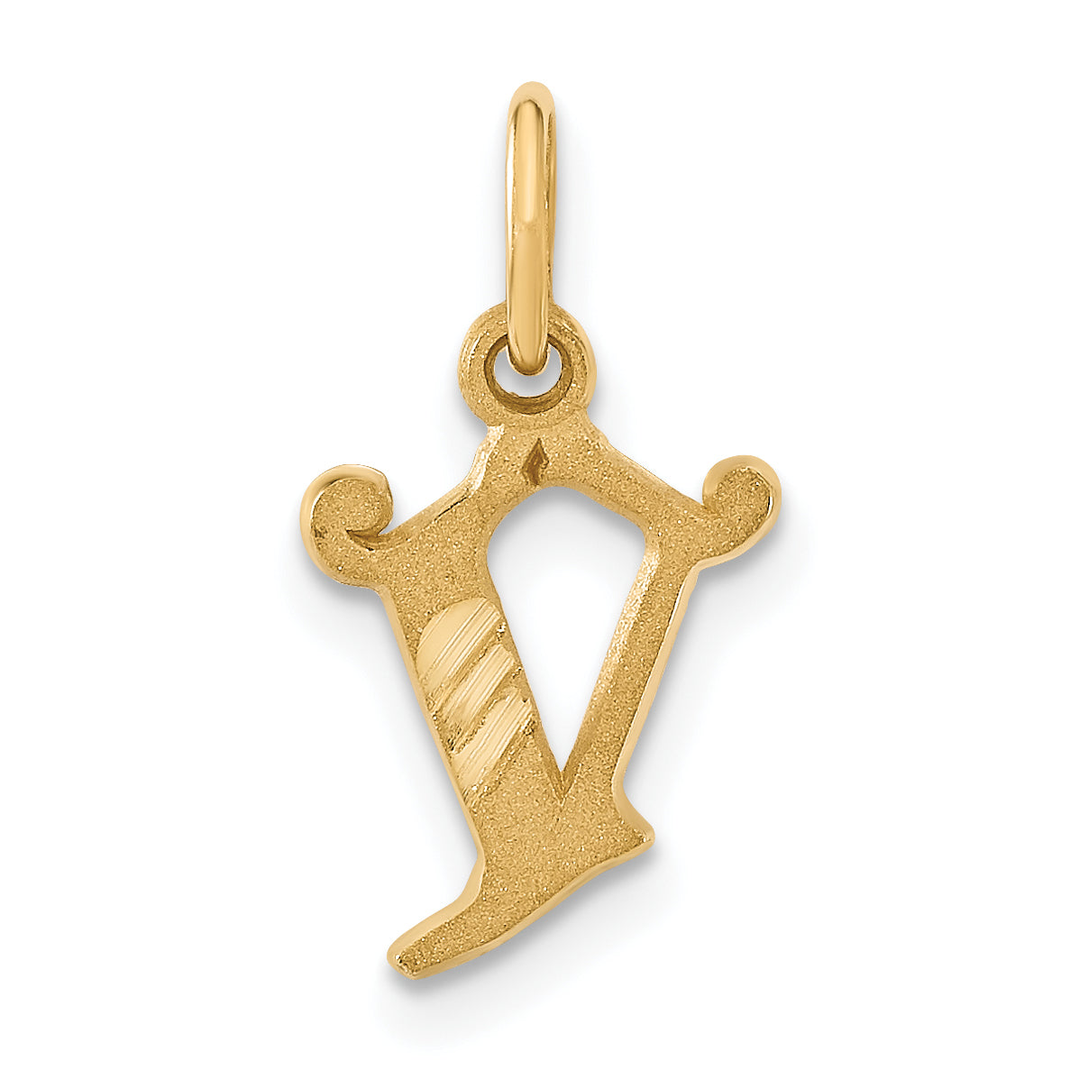 14k Letter V Initial Charm Main image
