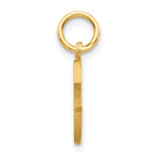 14K Gold Diamond-Cut Letter C Initial Charm  Elegant & Sandblasted Finish