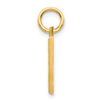 14K Yellow Gold Diamond-Cut Satin Letter J Charm  Elegant & Textured