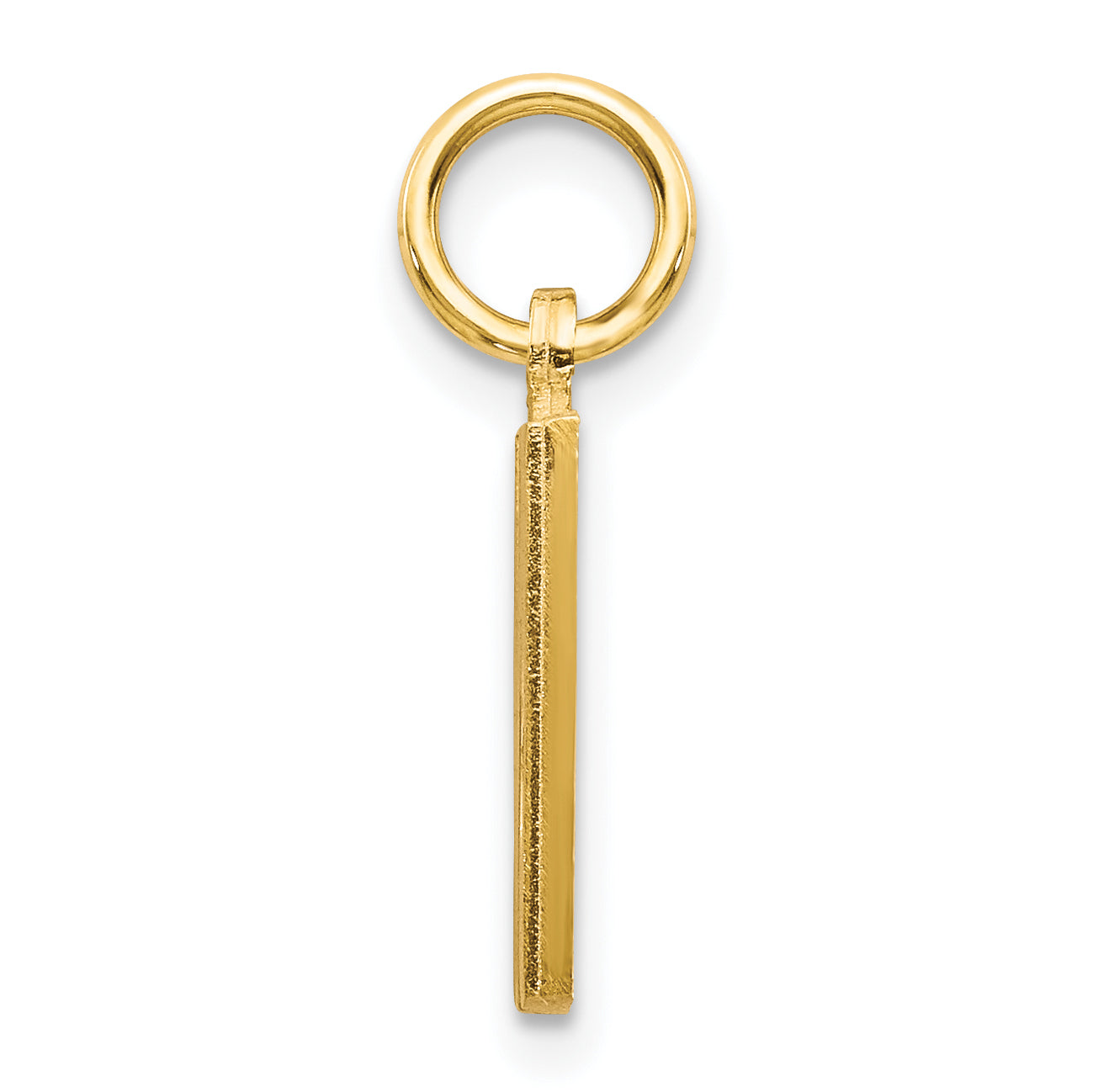 14K Yellow Gold Satin Diamond-Cut Initial M Charm  Elegant & Polished