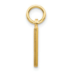 14K Yellow Gold Satin Diamond-Cut Initial M Charm  Elegant & Polished