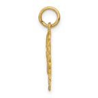 14K Yellow Gold Diamond-Cut Heart Letter A Charm  Elegant Casted Design