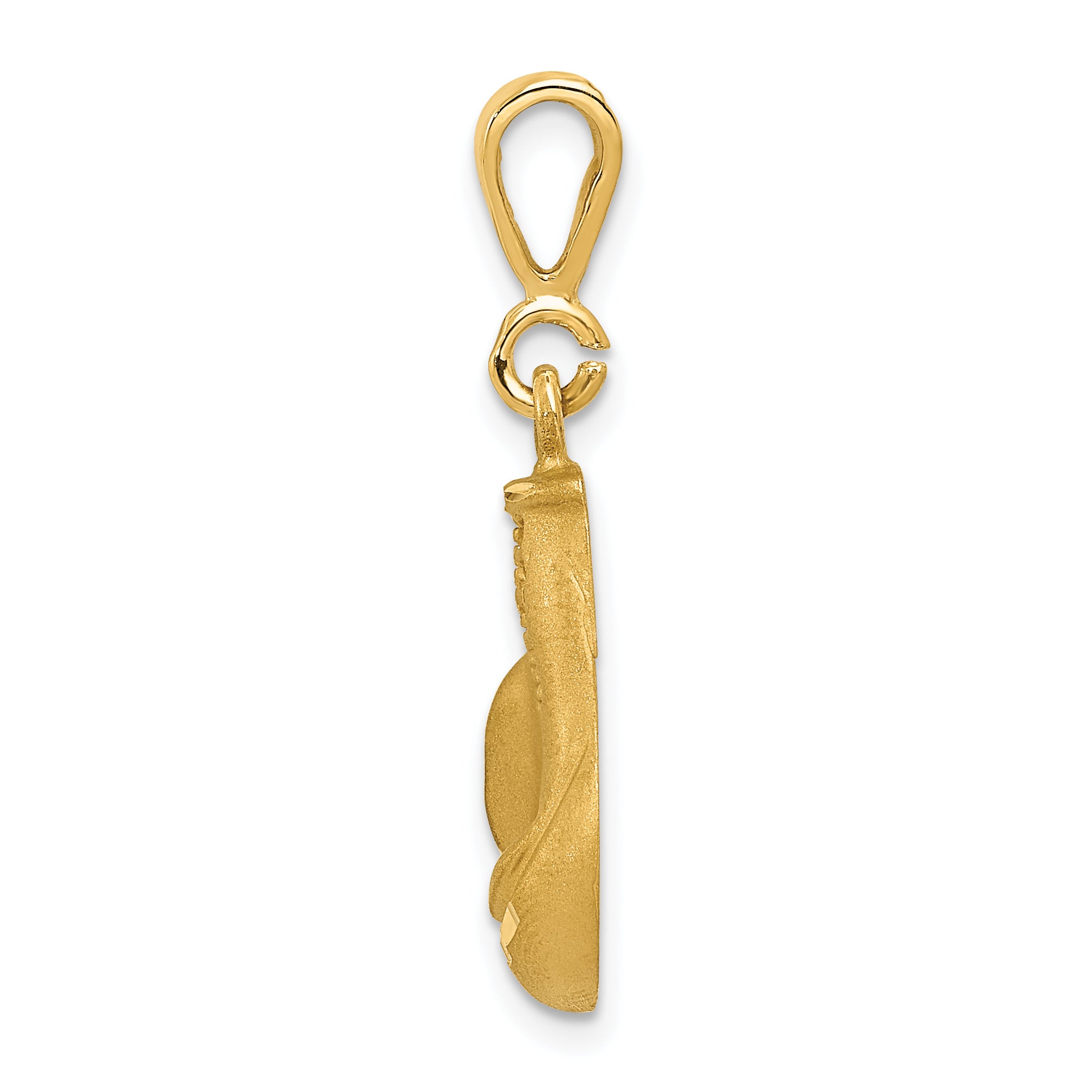 14K Gold Boxing Glove Charm for Men with Diamond-Cut Detailing Medium Size Secondary image