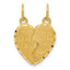 14k Break Apart MY LOVE TO YOU I GIVE MY HEART Charm