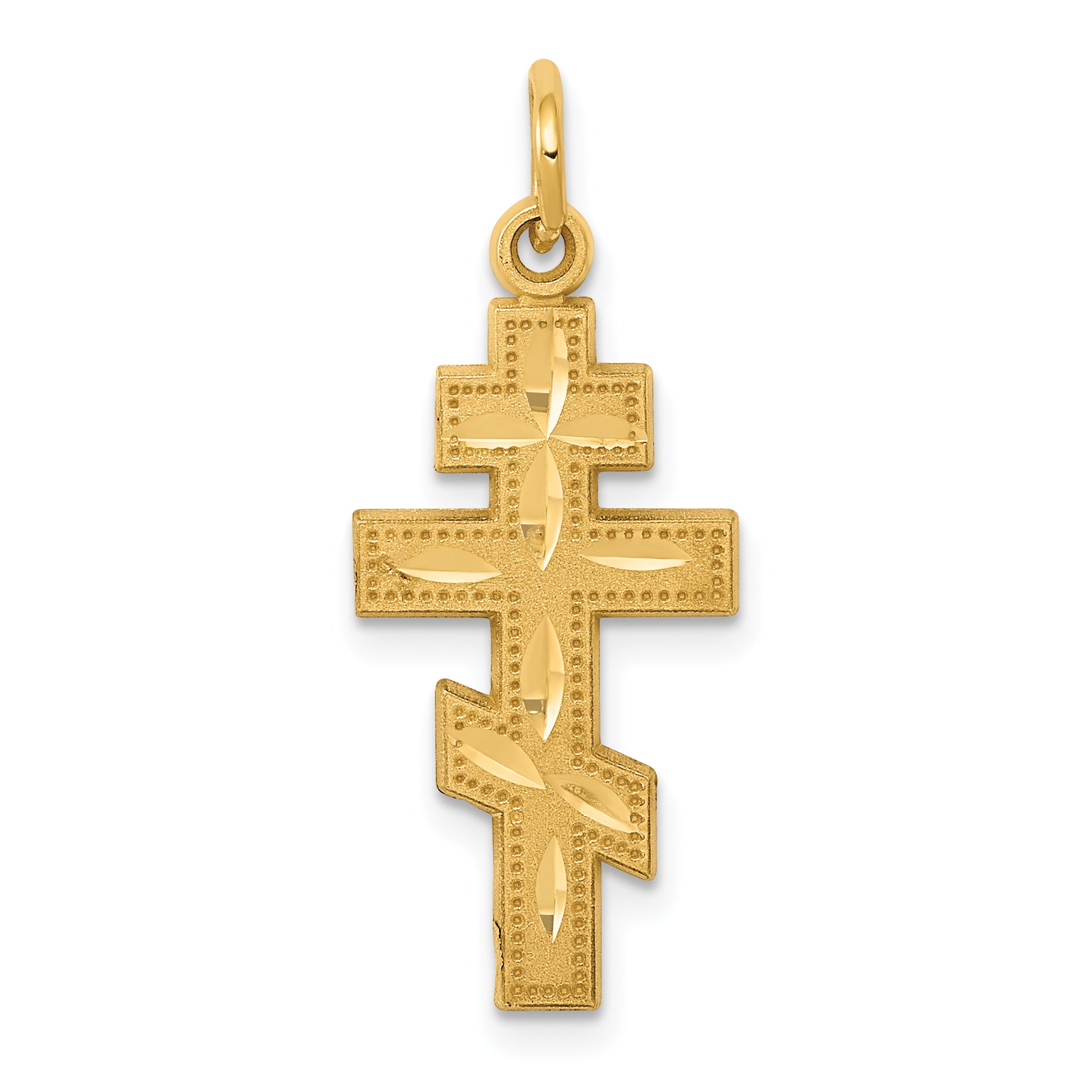 14k Eastern Orthodox Cross Charm Main image