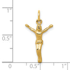 14K Gold Corpus Pendant  Elegant Themed Charm, 24mm