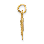 14K Gold Diamond-Cut INRI Crucifix Pendant  Elegant Religious Charm