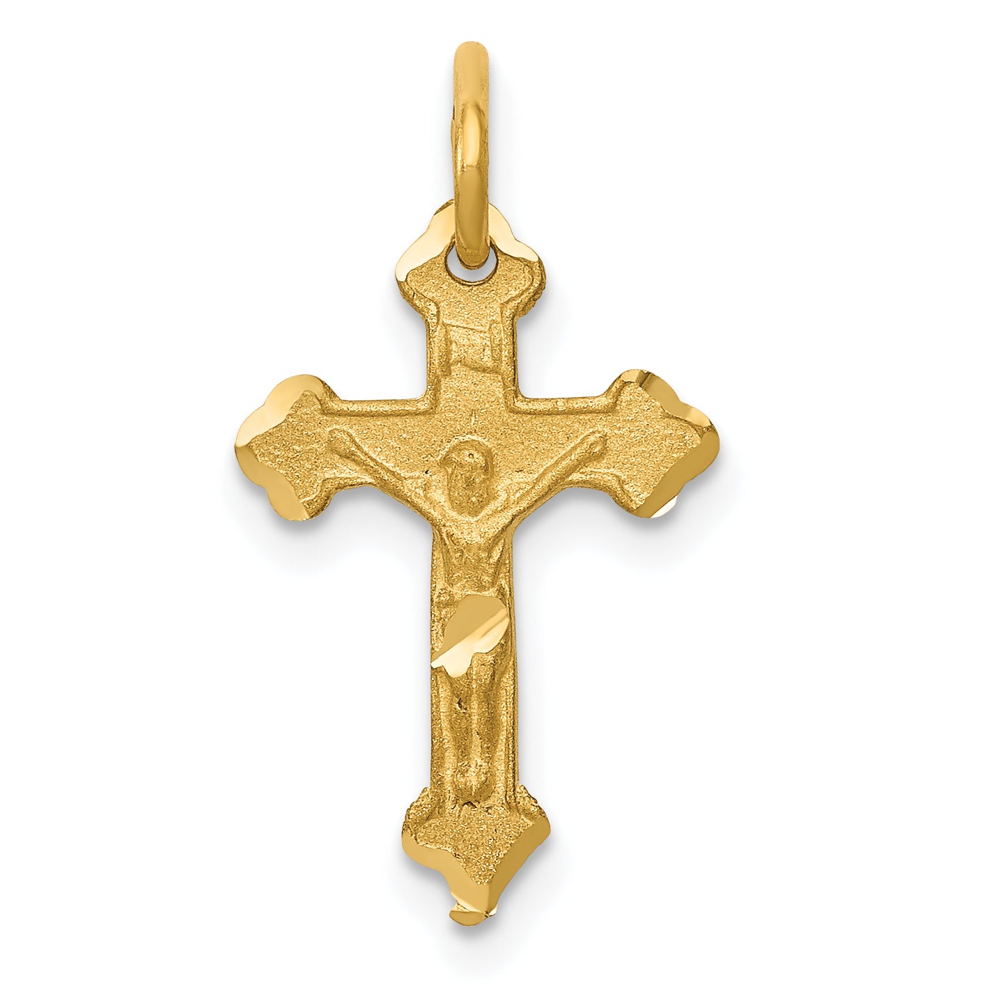 14k INRI Diamond-cut Crucifix Charm Main image