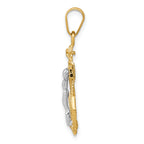 14K Two-Tone Mariners Cross Pendant by Sophia Jewelers  Elegant Nautical Design