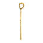 14K Gold Polished Cross Pendant with Solid Casted Design by Sophia Jewelers