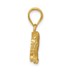 14K Gold Panther Pendant for Men  Bold, Solid Design with Casted Detail