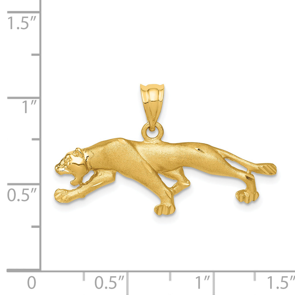 14K Gold Panther Pendant for Men  Bold, Solid Design with Casted Detail