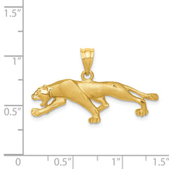 14K Gold Panther Pendant for Men  Bold, Solid Design with Casted Detail