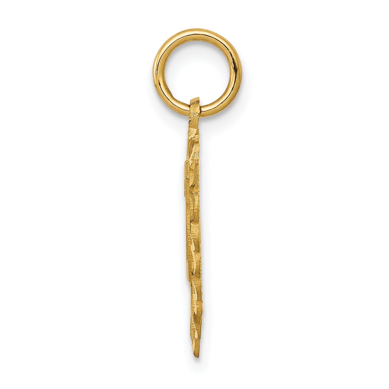 14K Gold Heart Charm with Number 25 Polished Finish Elegant Design Secondary image
