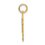 14K Gold Heart Charm with Polished & Brushed Finish