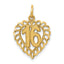14k 16 in a Heart Charm