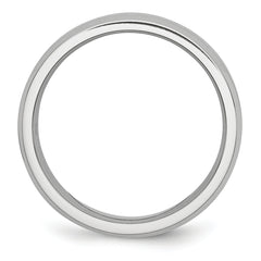 Cobalt 6mm Unisex Wedding Band with Polished Satin Finish and Engravable Design