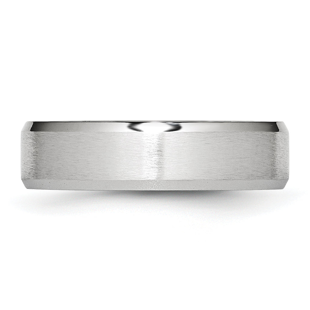 Beveled Edge Wedding Band in Cobalt, 6mm