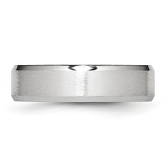 Cobalt 6mm Unisex Wedding Band with Polished Satin Finish and Engravable Design