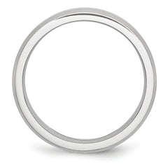 Cobalt Satin Wedding Band with Beveled Edge Unisex Engravable Style