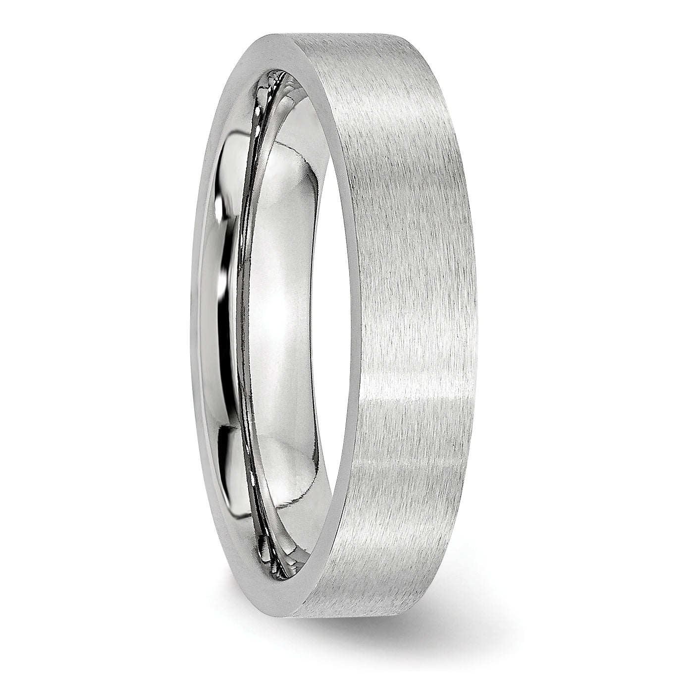 Cobalt Unisex Wedding Band with Satin Finish Engravable Gift Ready