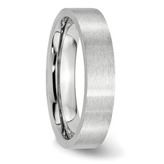 Cobalt Unisex Wedding Band with Satin Finish Engravable Gift Ready