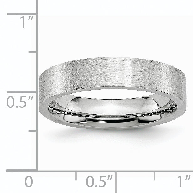 Cobalt Unisex Wedding Band with Satin Finish Engravable Gift Ready
