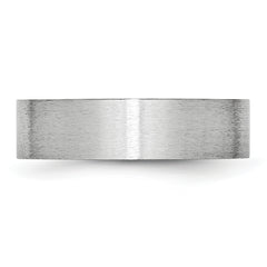 Cobalt Satin 6mm Wedding Band Unisex Engravable Modern Style