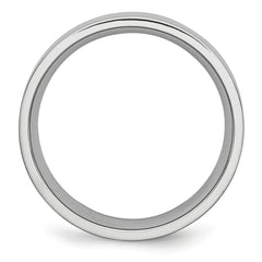 Cobalt Satin Finish Unisex 7mm Wedding Band Engravable Elegance