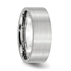 Sophia Jewelers Unisex Cobalt Satin Wedding Band with Engravable Flat Design - 7