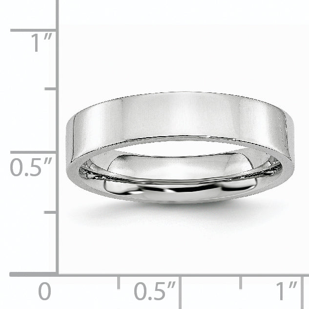 Cobalt Flat Polished 5mm Band