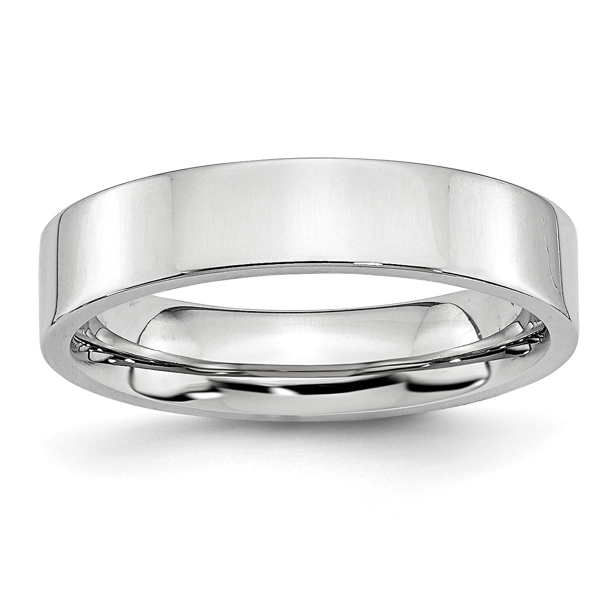 Cobalt Flat Polished 5mm Band
