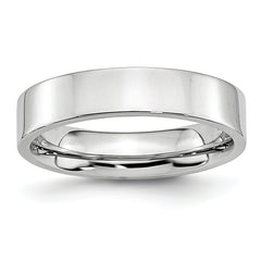 Cobalt Flat Polished 5mm Band
