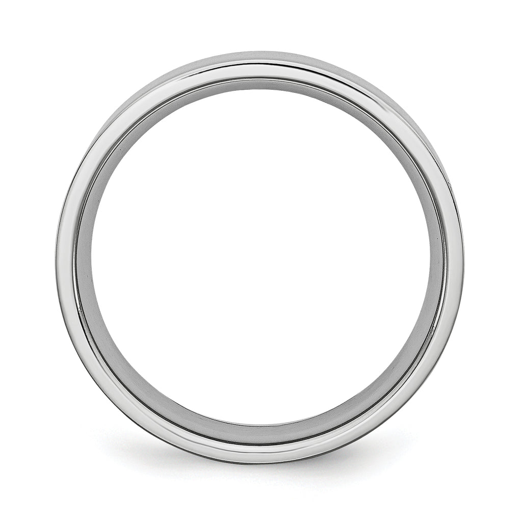 Polished Flat Wedding Band in Cobalt, 6mm