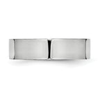 Polished Flat Wedding Band in Cobalt, 6mm