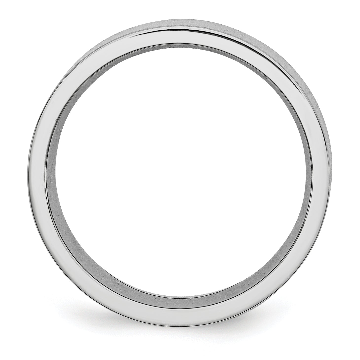 Polished Flat Wedding Band in Cobalt, 7mm