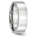 Polished Flat Wedding Band in Cobalt, 7mm