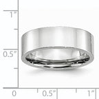 Polished Flat Wedding Band in Cobalt, 7mm