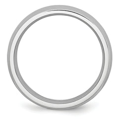 Cobalt Unisex Polished Wedding Band with Engravable Gift Pouch