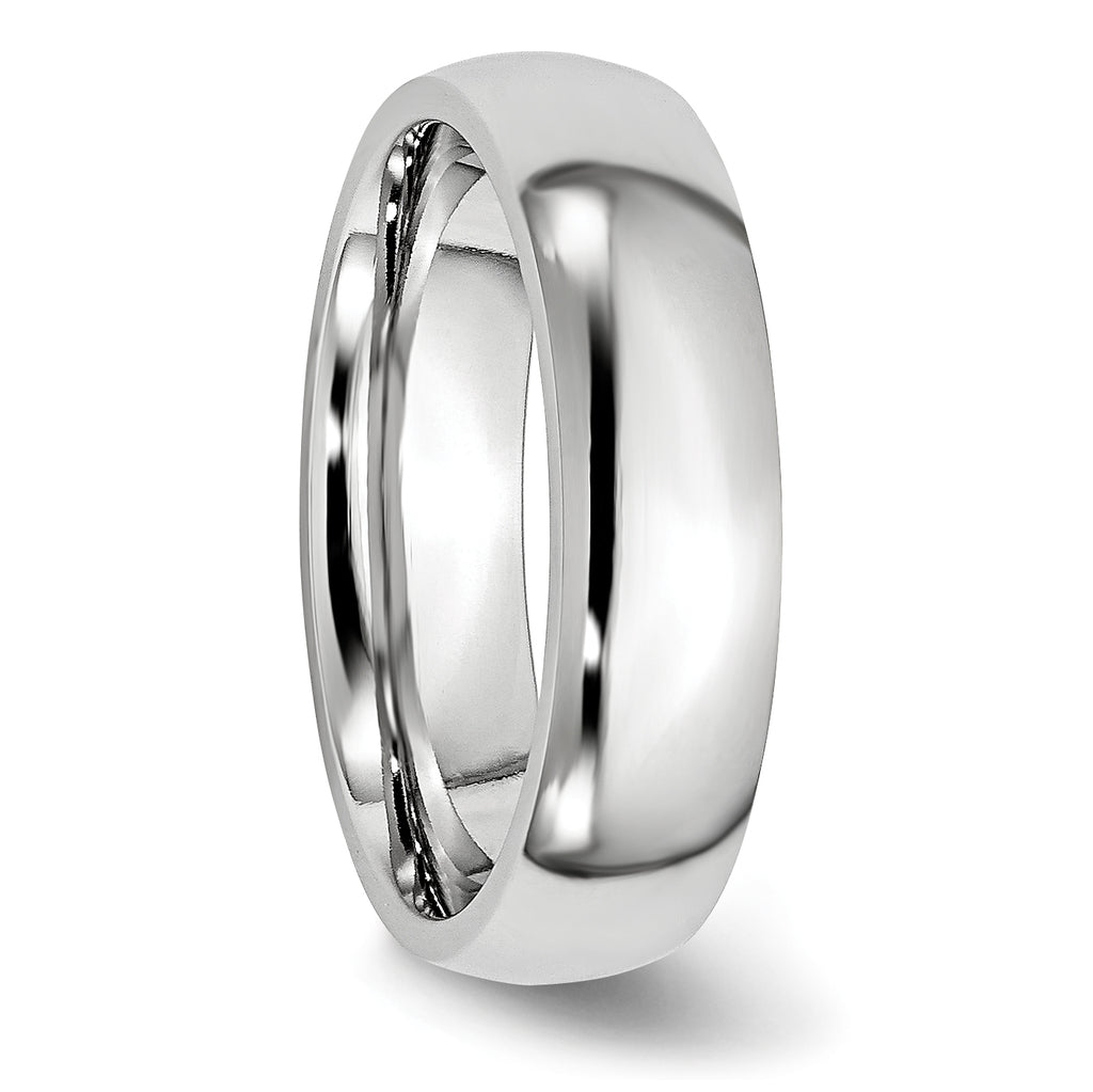 Cobalt Unisex Polished Wedding Band with Engravable Gift Pouch