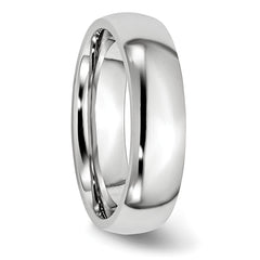 Cobalt Unisex Polished Wedding Band with Engravable Gift Pouch