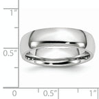 Cobalt Unisex Polished Wedding Band with Engravable Gift Pouch