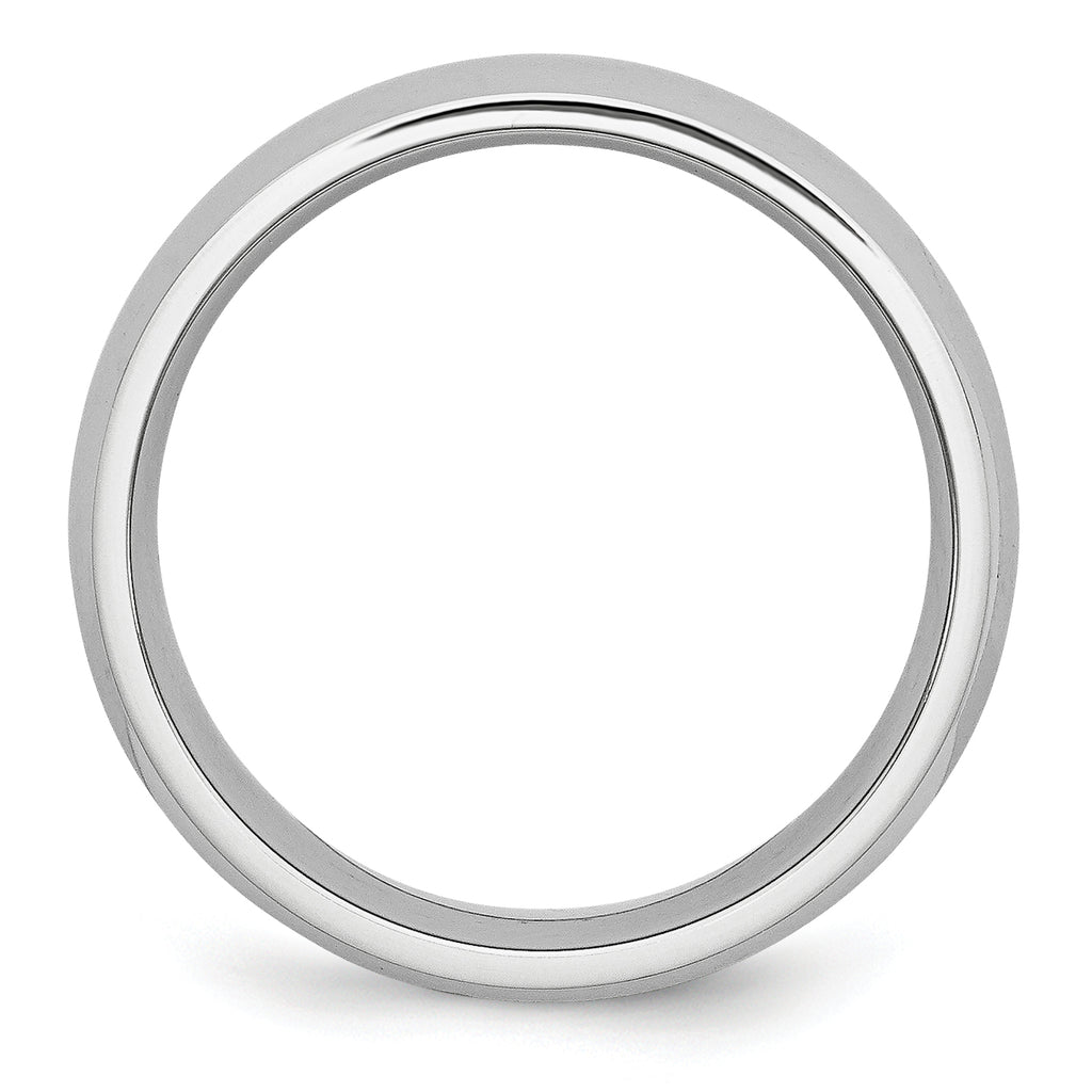 Polished Half-Round Wedding Band in Cobalt, 7mm