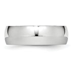 Polished Half-Round Wedding Band in Cobalt, 7mm